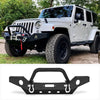 Parachoques delantero de ancho completo YITAMOTOR® para Jeep Wrangler JK y JK Unlimited Rock Crawler/luces antiniebla 07-18