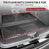 YITAMOTOR® 2023-2025 Honda Pilot Cargo Trunk Liner, Custom Fit All-Weather Mat with Backrest Protection Behind 3rd Row, Black