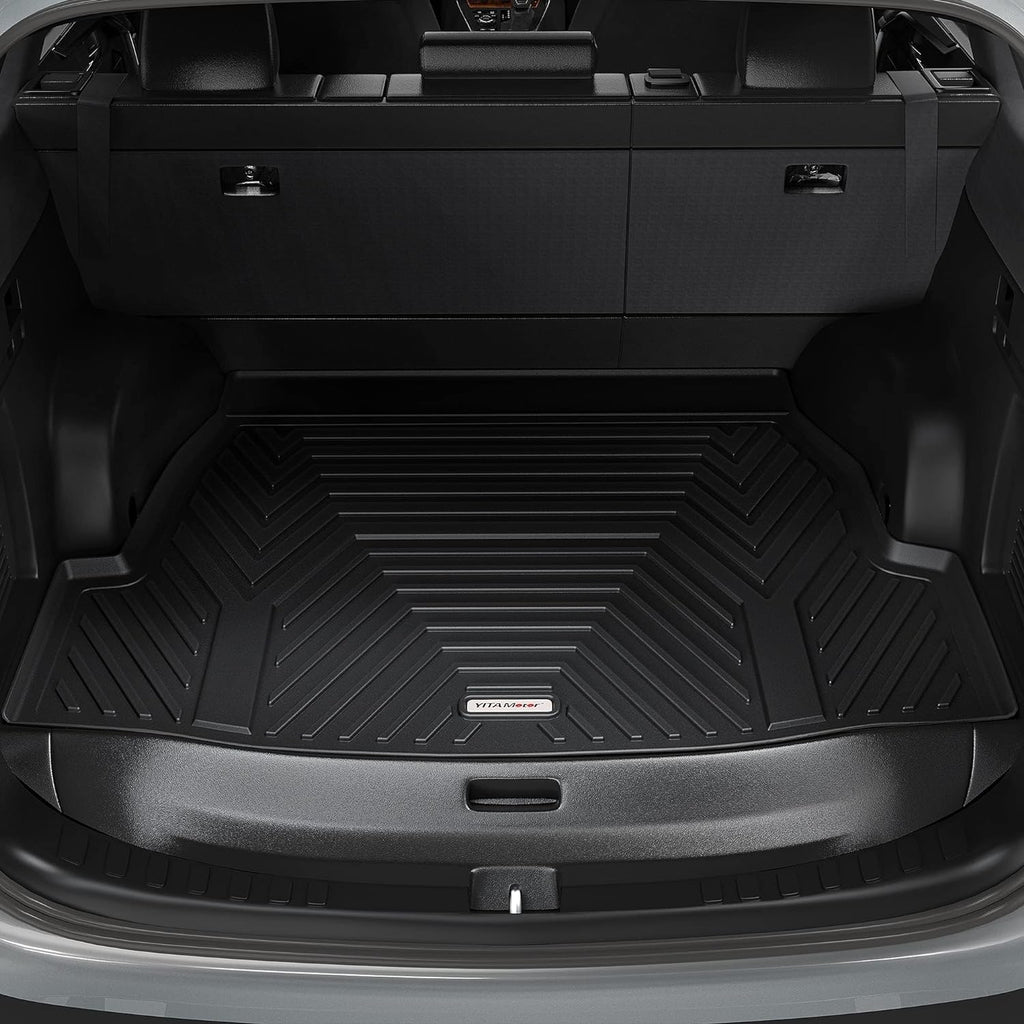 YITAMOTOR® Cargo Trunk Liner Compatible with 2023-2024 Honda Pilot, Cargo Mat with Backrest Mat Behind 3rd Row Back Seat Protector, All Weather Custom Fit Black Cargo Mats