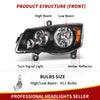 YITAMOTOR® Driver Side Headlights For Dodge Grand Caravan 2011-2018 w/ Bulb