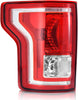 Conjunto de luces traseras YITAMOTOR® para Ford F-150 2015-2017 Luces traseras Luces traseras Luz trasera Rojo transparente Conjunto de repuesto OE - Lado del conductor