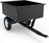350LB 8 Cubic Feet Steel Dump Cart ATV/UTV Trailer Tow Behind Lawn Black