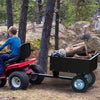 Carro volquete de acero de 350LB y 8 pies cúbicos, remolque ATV/UTV detrás del césped, negro