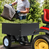 350LB 8 Cubic Feet Steel Dump Cart ATV/UTV Trailer Tow Behind Lawn Black