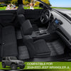 YITAMOTOR® 2D Floor Mats Compatible with 2018-2023 Jeep Wrangler JL All-Weather Liners 3pcs