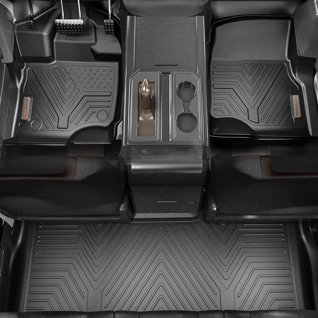 YITAMOTOR® Custom Fit All-Weather Floor Mats for 2018-2024 Toyota Camry (Excludes Hybrid), 1st & 2nd Row Floor Liners, Black