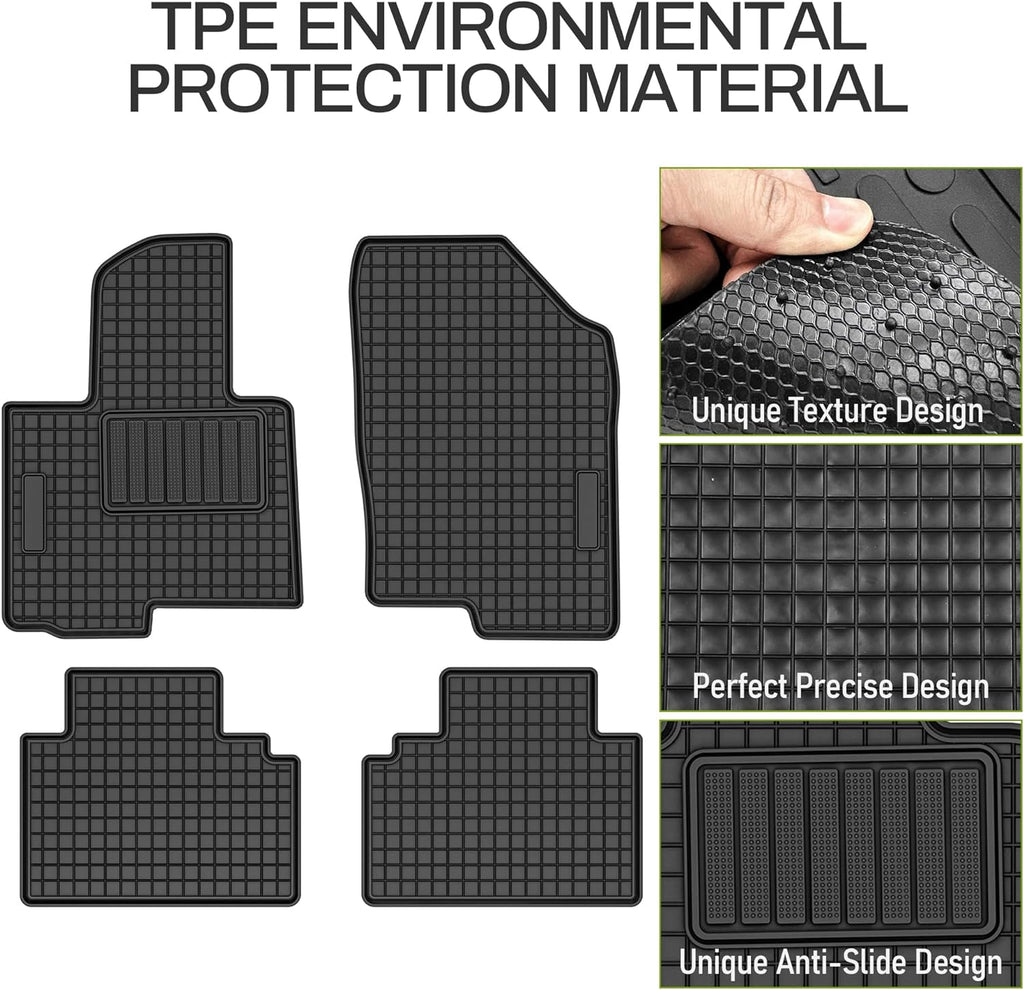 YITAMOTOR® 2D Floor Mats Compatible with 2022-2024 Hyundai Tucson All-Weather Liners 3pcs