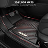 YITAMOTOR® Custom TPE All-Weather Floor Mats for 2023-2024 Chevrolet Colorado & GMC Canyon Crew Cab, Front & Rear Row Liners, Black