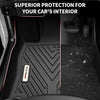 YITAMOTOR® Custom Fit TPE All-Weather Floor Mats for 2019-2024 Ram 2500/3500 Crew Cab, Front & Rear Row Liners, Black