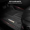 YITAMOTOR® Custom Fit TPE All-Weather Floor Mats for 2019-2024 Ram 2500/3500 Crew Cab, Front & Rear Row Liners, Black