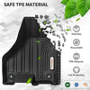 YITAMOTOR® Custom Fit TPE All-Weather Floor Mats for 2019-2024 Ram 2500/3500 Crew Cab, Front & Rear Row Liners, Black