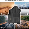 YITAMOTOR® Custom Fit TPE All-Weather Floor Mats for 2019-2024 Ram 2500/3500 Crew Cab, Front & Rear Row Liners, Black