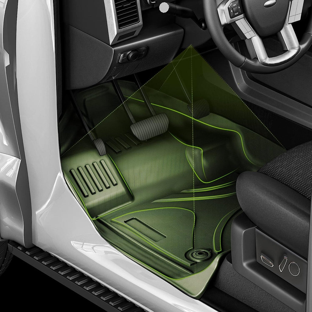 YITAMOTOR® Custom Fit TPE Floor Mats for 2019-2024 BMW X5 (5-Seater), Black All-Weather Liners for 1st & 2nd Rows