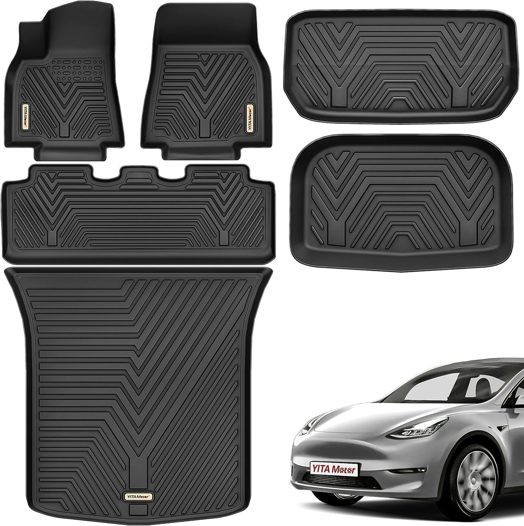 2020-2024 Tesla Model Y Floor Mats Interior Liners & Rear Trunk