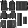 YITAMOTOR® Custom Fit All-Weather Floor Mats for 2021-2024 Ford Bronco 4-Door, Black Front, Rear, and Cargo Liners Set (Excludes Sport & 2-Door Models)
