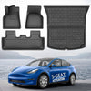 YITAMOTOR® Floor Mats For 2020-2023 Tesla Model Y All Weather Waterproof Red Liners 4pcs