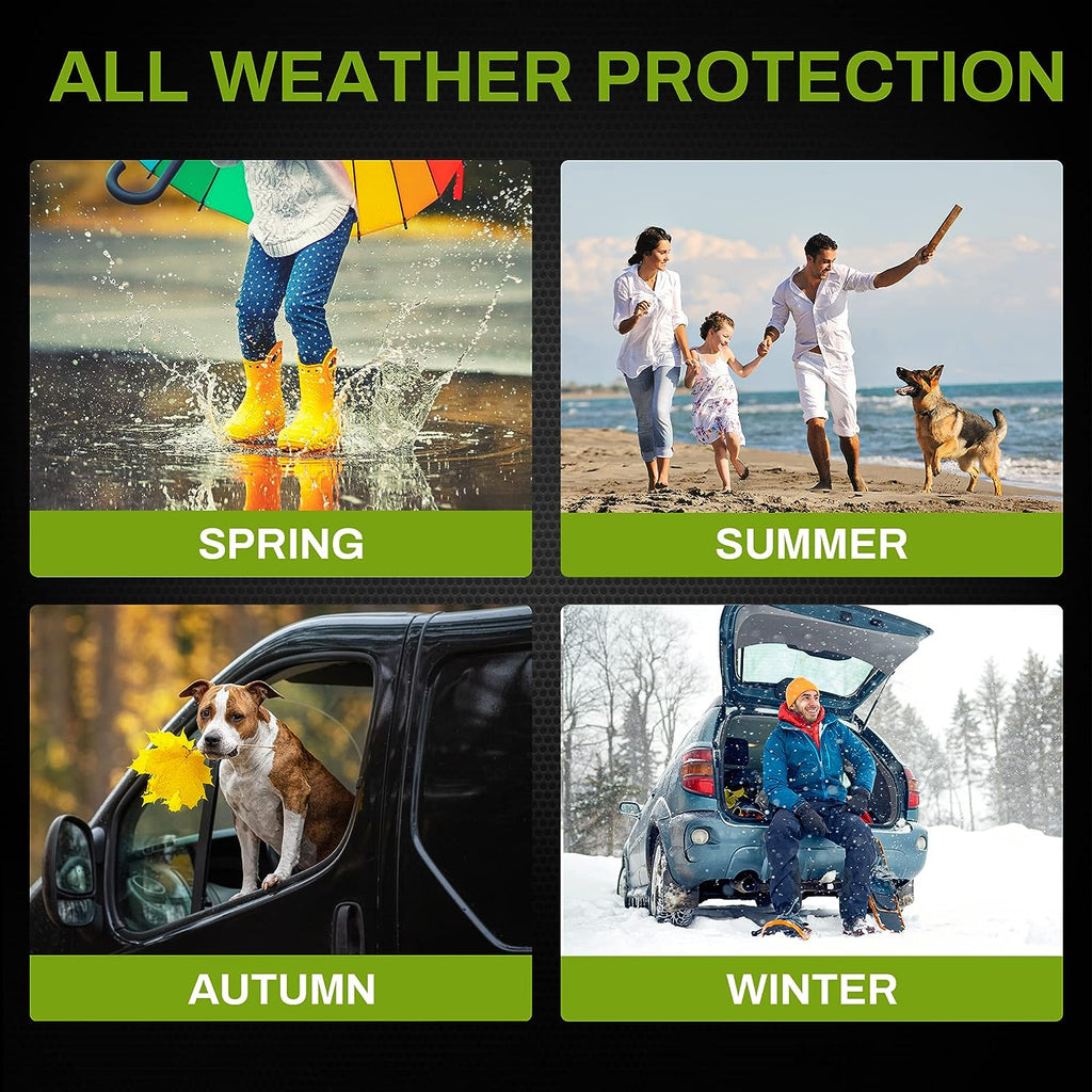 YITAMOTOR® All-Weather Waterproof Floor Mats for 2020-2024 Tesla Model Y, Red 4-Piece Set