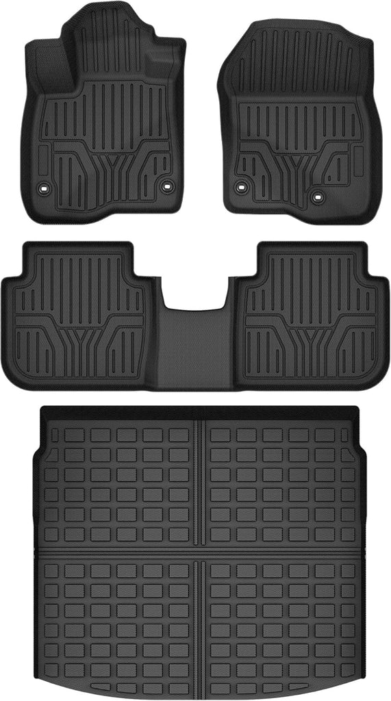 YITAMOTOR® Custom Fit All-Weather Floor Mats & Cargo Liner for 2023-2025 Honda CR-V Hybrid, TPE Floor Liners & Cargo Mat Full Set, Black