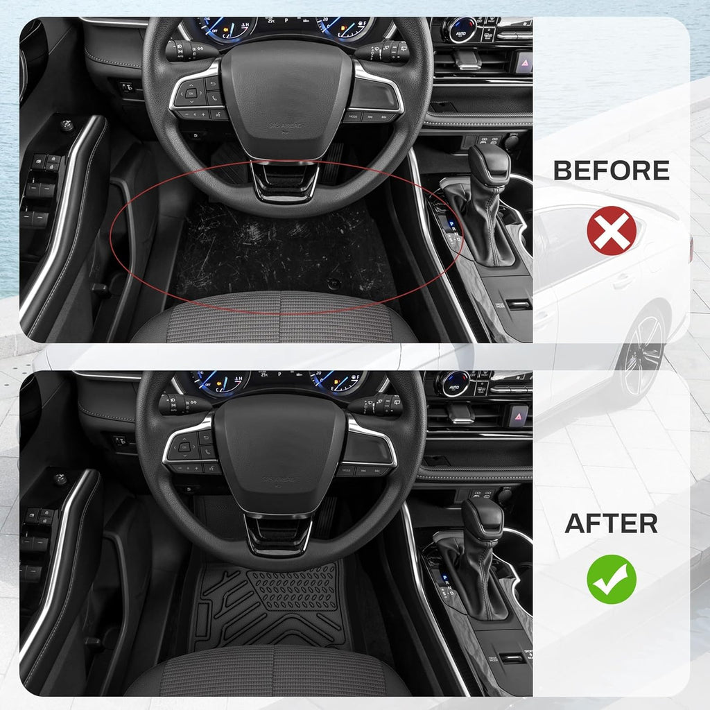 YITAMOTOR® Custom Fit All-Weather Floor Mats & Cargo Liner for 2023-2025 Honda CR-V Hybrid, TPE Floor Liners & Cargo Mat Full Set, Black