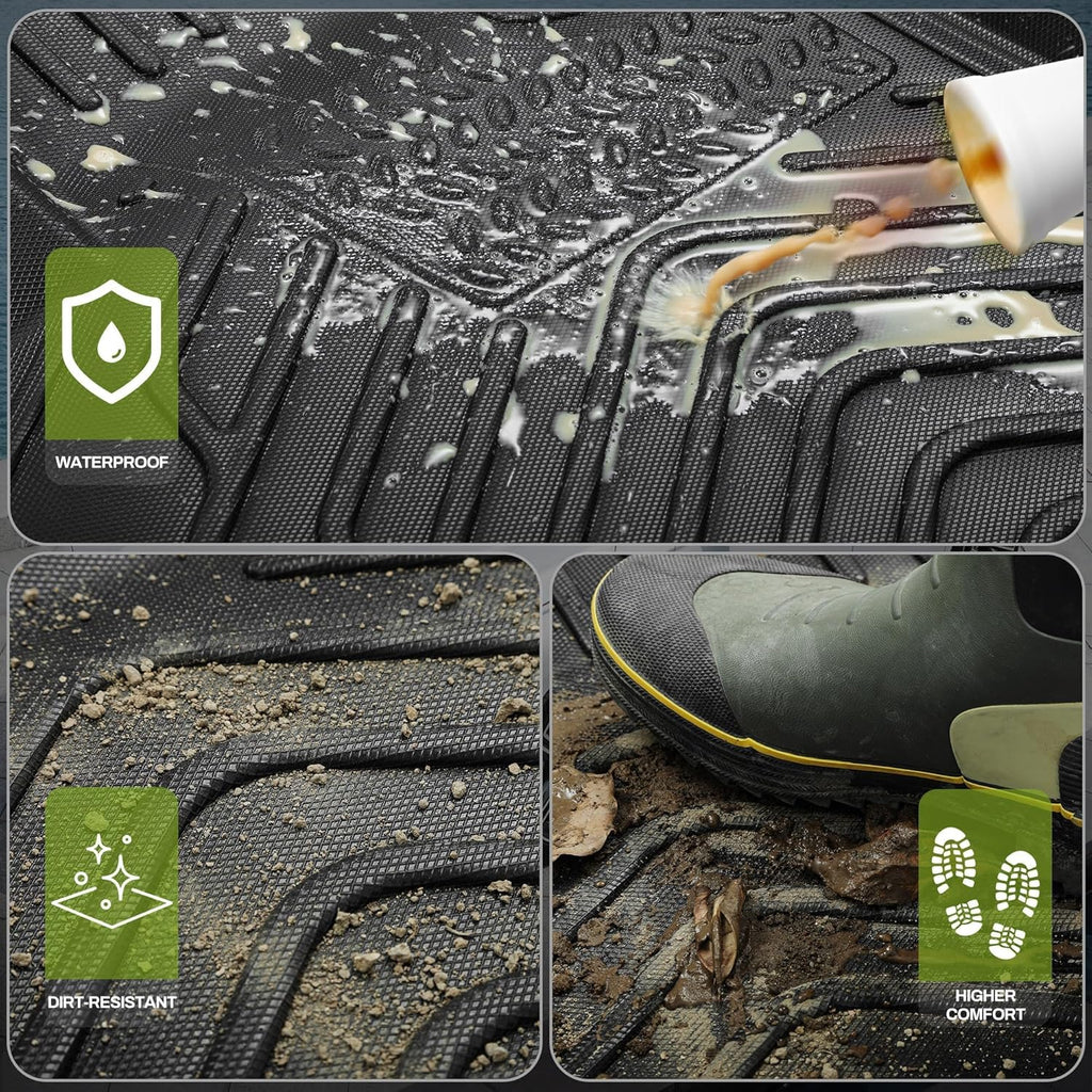 YITAMOTOR® Custom Fit All-Weather Floor Mats & Cargo Liner for 2023-2025 Honda CR-V Hybrid, TPE Floor Liners & Cargo Mat Full Set, Black