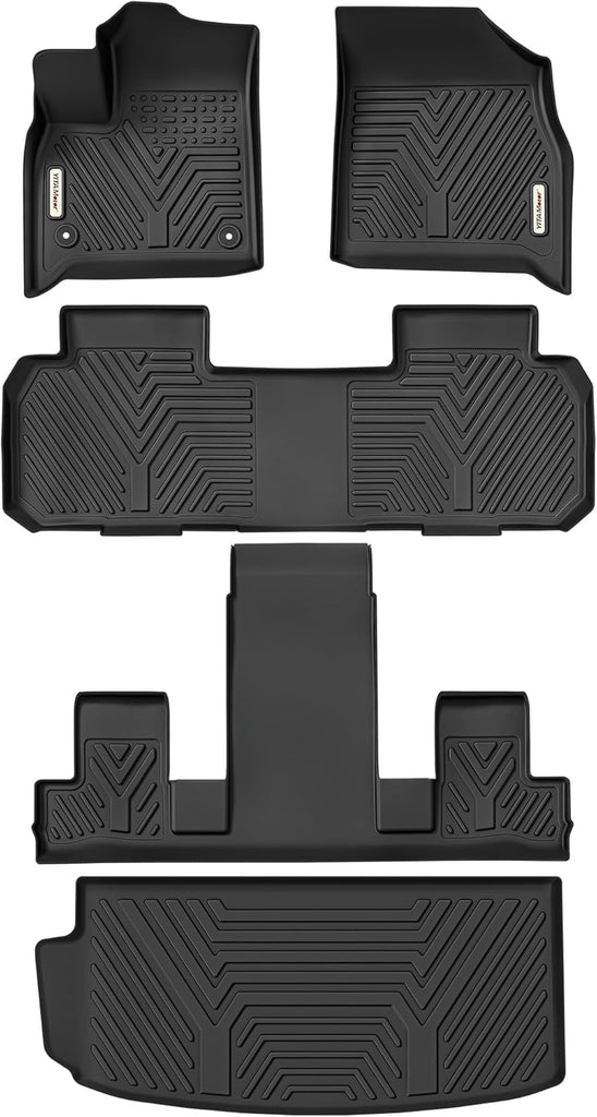 YITAMOTOR® Custom Fit All-Weather Floor Mats & Cargo Liners for 2018-2024 Chevrolet Traverse (7 Seats & 2024 Traverse Limited), TPE Rubber Car Mats, Traverse Accessories