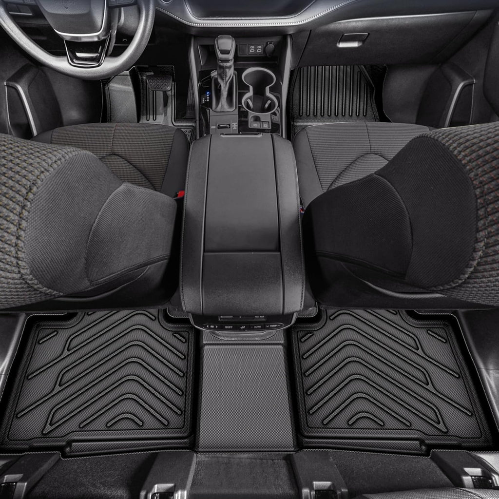 YITAMOTOR® Floor Mats for Honda CR-V 2023 2024 (Non Hybrid), Honda CRV Accessories TPE All Weather Custom Fit Floor Liners and Cargo Mat Deck in Upper Position, Black