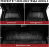 YITAMOTOR® Tesla Modelo 3 Juego de tapetes de piso de ajuste personalizado 2020-2023, revestimientos de carga de TPE para todo clima, bandeja de carga trasera, tapete para piso automotriz, accesorios interiores, negro
