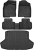 YITAMOTOR®Floor Mats Set for 2022-2024 Honda Civic Rear Seat with USB Port, Custom Fit All Weather Black Floor Mats Front Rear Cargo Liner Mat Set