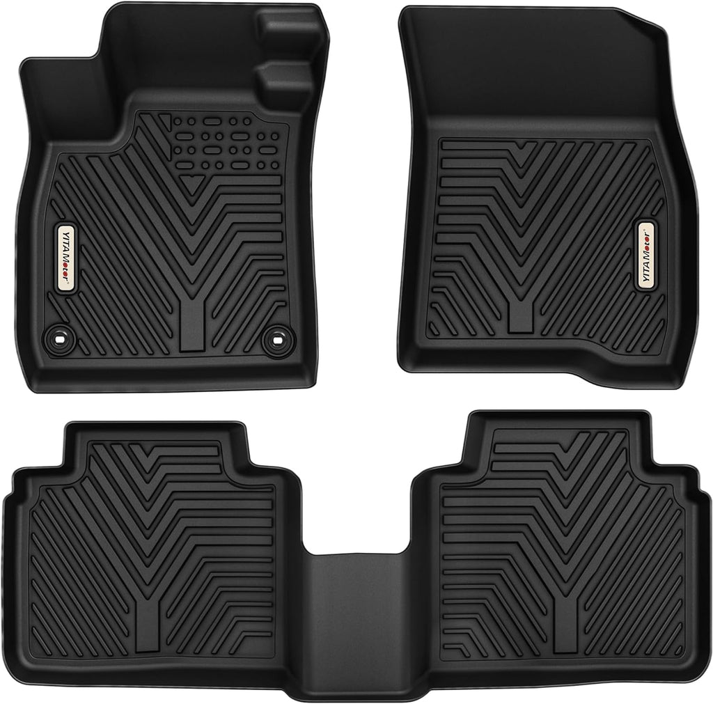 YITAMOTOR® Custom Fit All-Weather Floor Liners for 2023-2024 Honda Accord & Hybrid, TPE Car Mats for Front and Rear Rows, Black