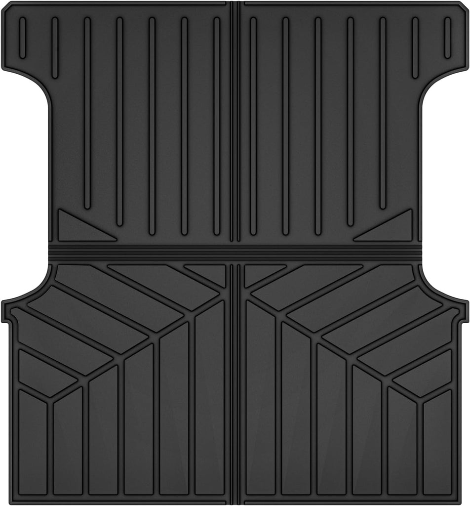 Alfombrilla para cama compatible con Toyota Tundra CrewMax Cab 2022-2024, cama corta de 5.5 pies, forro para caja de camión para accesorios Toyota Tundra, accesorios de protección para todo tipo de clima, alfombrillas para caja de camión