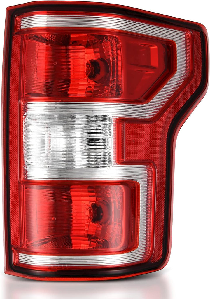 YITAMOTOR® Conjunto de luz trasera compatible con Ford F150 18-20 Reemplazo OE halógeno con bombillas y arnés Luz trasera de freno roja Lámpara trasera - Lado derecho