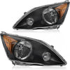 YITAMOTOR® Black Housing Headlights Headlamps Fits 2007-2011 Honda CR-V CRV Amber Corner