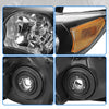 YITAMOTOR® Conjunto de faros delanteros compatible con Toyota Corolla 2011-2013, faro delantero para lado del pasajero y del conductor, carcasa negra, lente transparente, reflector ámbar