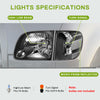 YITAMOTOR® Headlights For 2005-2006 Toyota Tundra 05-07 Sequoia Black housing Corner Lamps