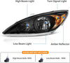 YITAMOTOR® Headlights Replacement for 2002-2004 Toyota Camry Black Amber Side Headlamp Set