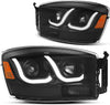 YITAMOTOR® LED DRL Projector Headlights For 2006-2008 Dodge Ram 1500 2500 3500 Pair Set