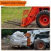 Accesorio de marco de horquilla para paletas naranja resistente de 45" para tractor de dirección deslizante 4500LB