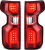 YITAMOTOR® LED Tube Bead Tail Lights Compatible with 19 20 21 22 23 Chevy Silverado 1500/20 21 22 23 Silverado 2500HD 3500HD Tail Lamp Red Lens Taillights Replacement - Driver and Passenger Side