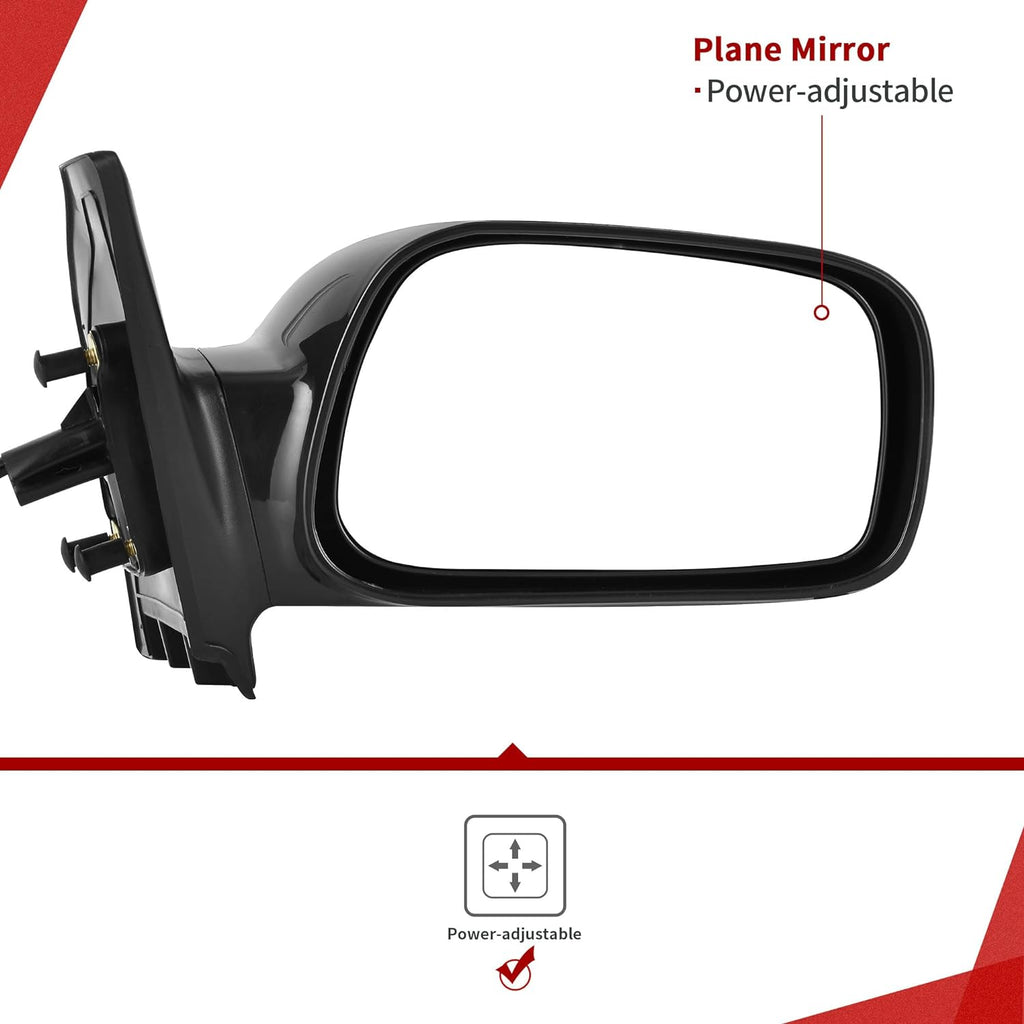 YITAMOTOR® Right Passenger Side Mirror Door Mirror Compatible With 2003-2008 Corolla CE Power Adjusting Non-Heated Non-Folding Rear View Mirror