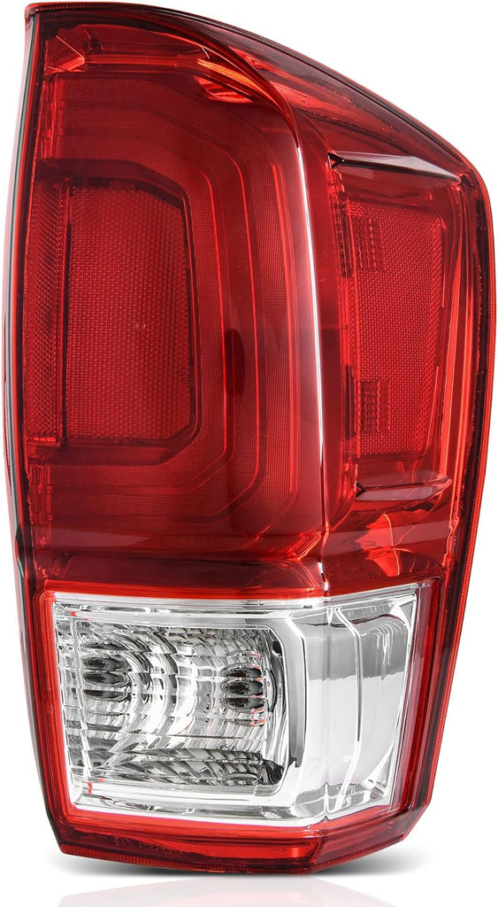 YITAMOTOR® Right Passenger Side Rear Tail Lights Housing Compatible With 2016-2022 Toyota Tacoma OE Replacement - Red Clear