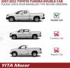 YITAMOTOR® estribos compatibles con Toyota Tundra doble cabina 2007-2021, escalones laterales abatibles todoterreno, barras Nerf con recubrimiento en polvo negro