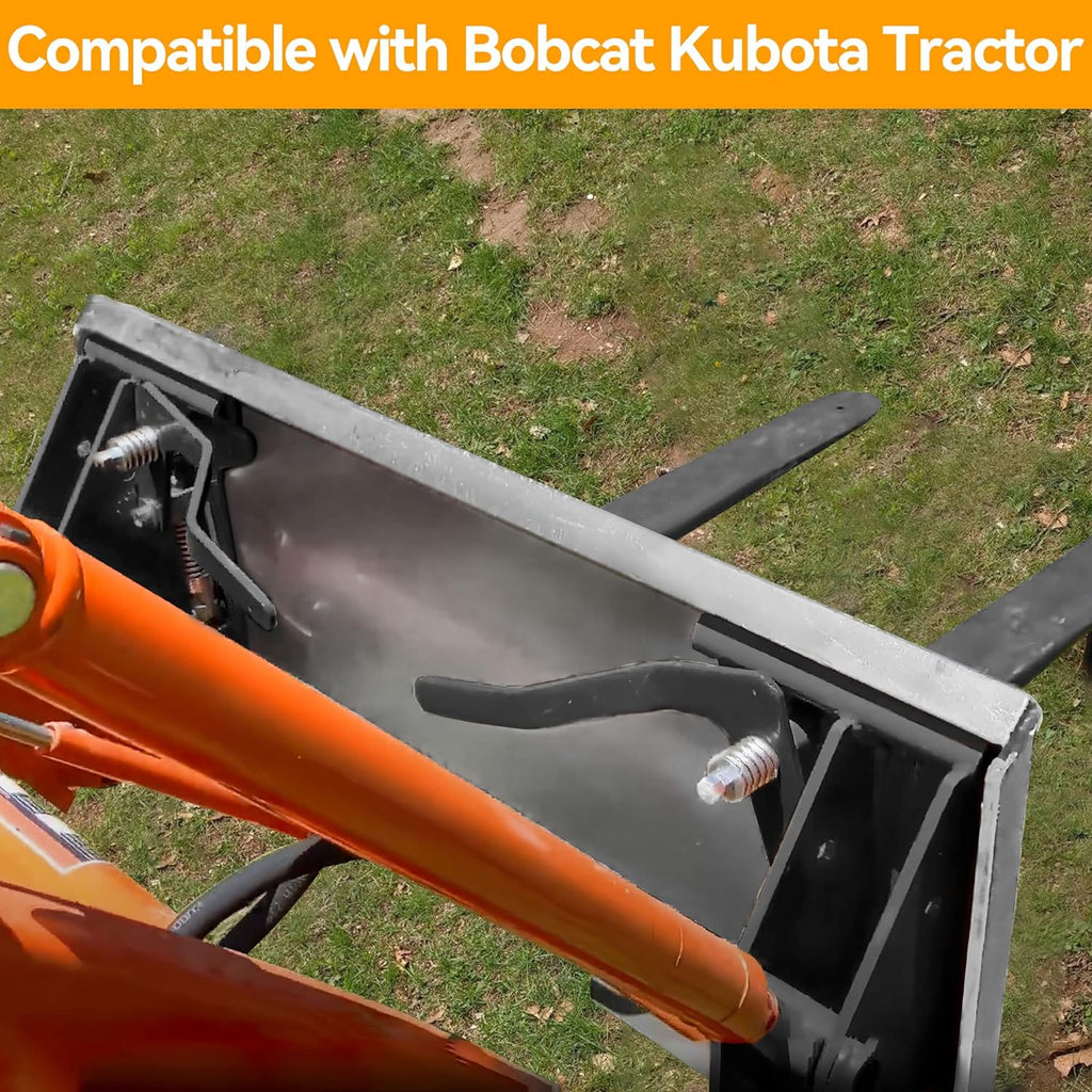 Placa de fijación para minicargador de 1/4" Placa de fijación rápida universal compatible con minicargadores y tractores Kubota y Bobcat