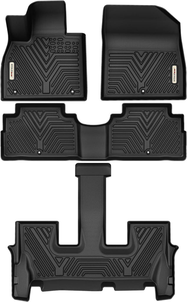YITAMOTOR® TPE Floor Mats 3 Rows Liner for 2020-2024 Hyundai Palisade 7-Seat Anti-Slip 4pcs