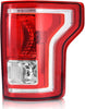 Conjunto de luces traseras YITAMOTOR® para Ford F-150 2015-2017 Luces traseras Luces traseras Luz trasera Rojo transparente Conjunto de repuesto OE - Lado del pasajero