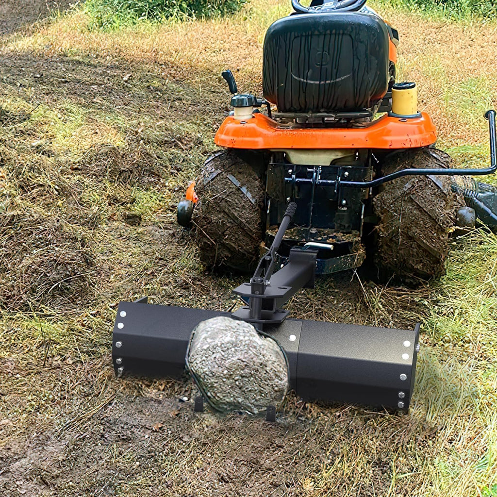 Accesorios para tractor de césped, raspador de caja de remolque detrás de 42 pulgadas, aptos para ATV UTV, negro