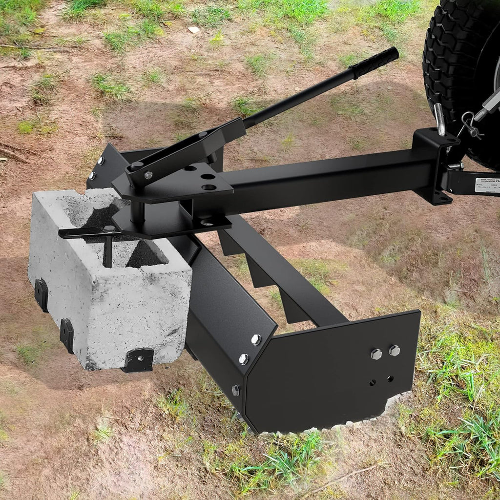 42" Tow Behind Box Scraper Lawn Tractor Attachments Fit for ATV UTV, Black