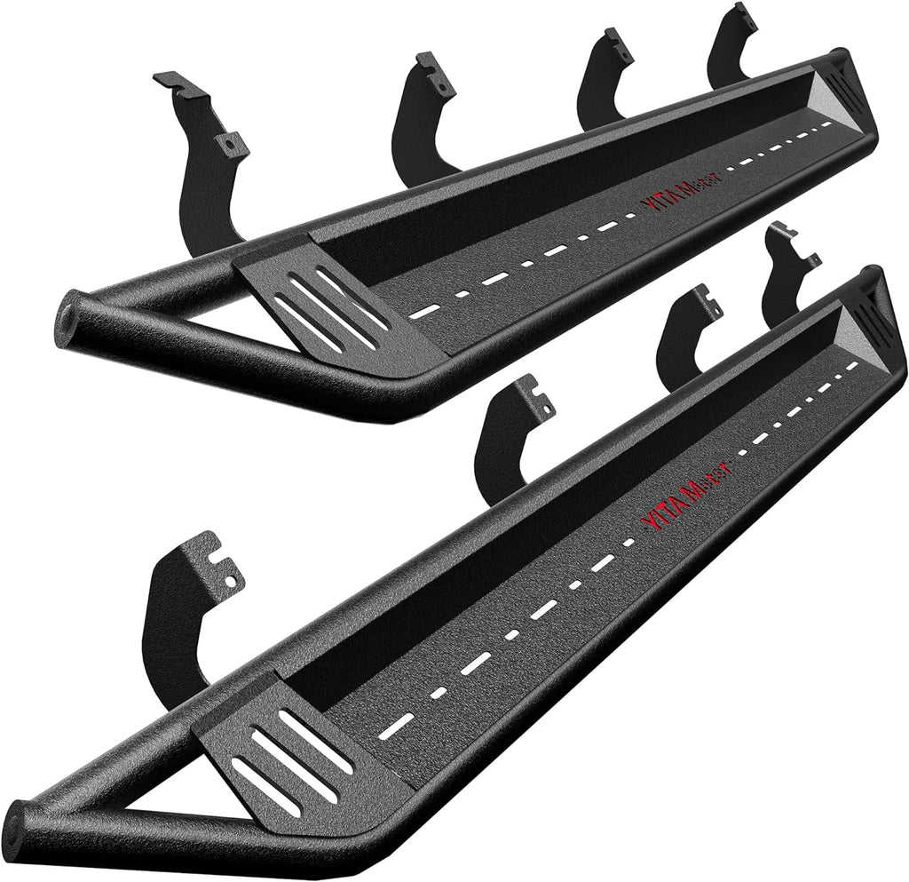 YITAMOTOR® Running Boards, Drop Side Steps Compatible with 2022-2024 Toyota Tundra Crewmax Cab, Black Powder Coated Off-Road Nerf Bars