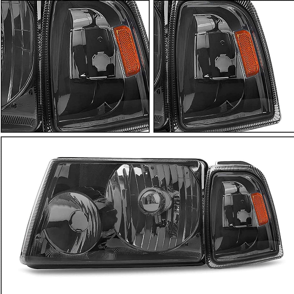 YITAMOTOR® 2001-2005 Ford Ranger Smoke Housing Headlights + Smoke Lens Taillights Combo - YITAMotor