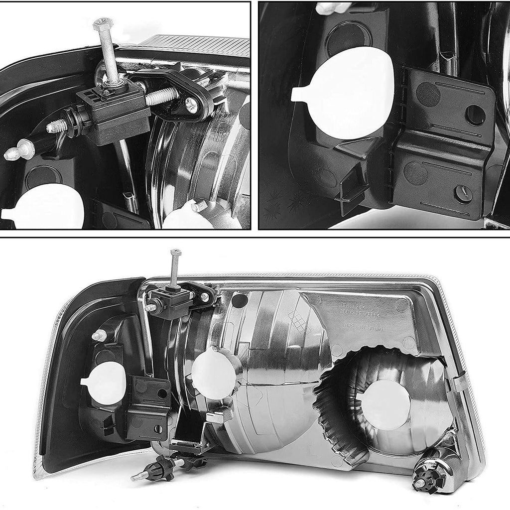 YITAMOTOR® 2001-2005 Ford Ranger Smoke Housing Headlights + Smoke Lens Taillights Combo - YITAMotor