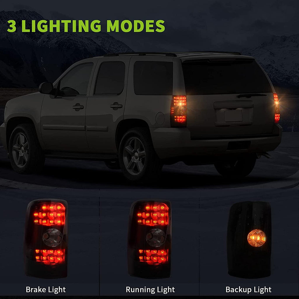 YITAMOTOR® 2001-2006 Chevy Suburban / 02-06 Tahoe GMC Yukon LED Tail Lights Tail Lamps - YITAMotor